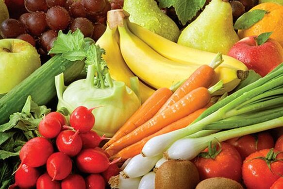 fresh fruits and vegetables to increase potency